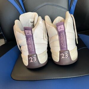 Nike Air Jordan 12 Retro Desert Sand and Purple size 8Y